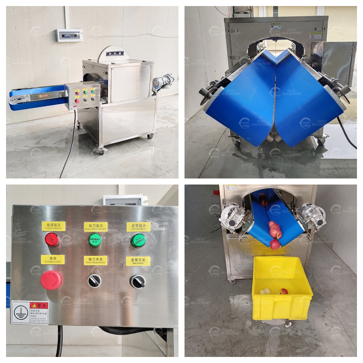 strawberry half cutting machine