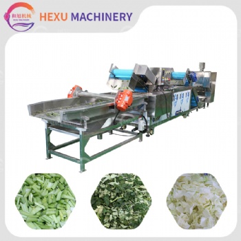 Leafy Vegetable Cutting Washing and Dewatering Line