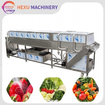 Upper & Bottom Sprayers High Pressure Water Washing Machine for Vegetable and Fruits